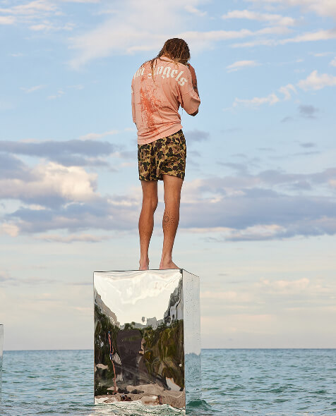 Men Large Camo swim shorts