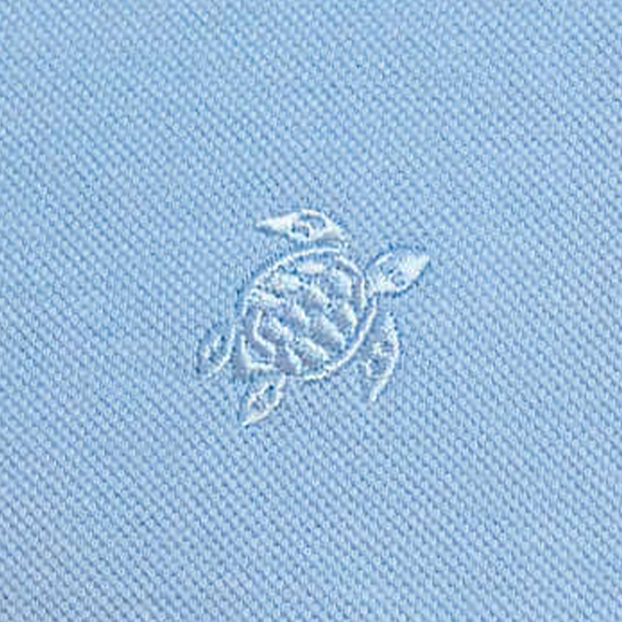 Men's polo shirt with embroidered turtle