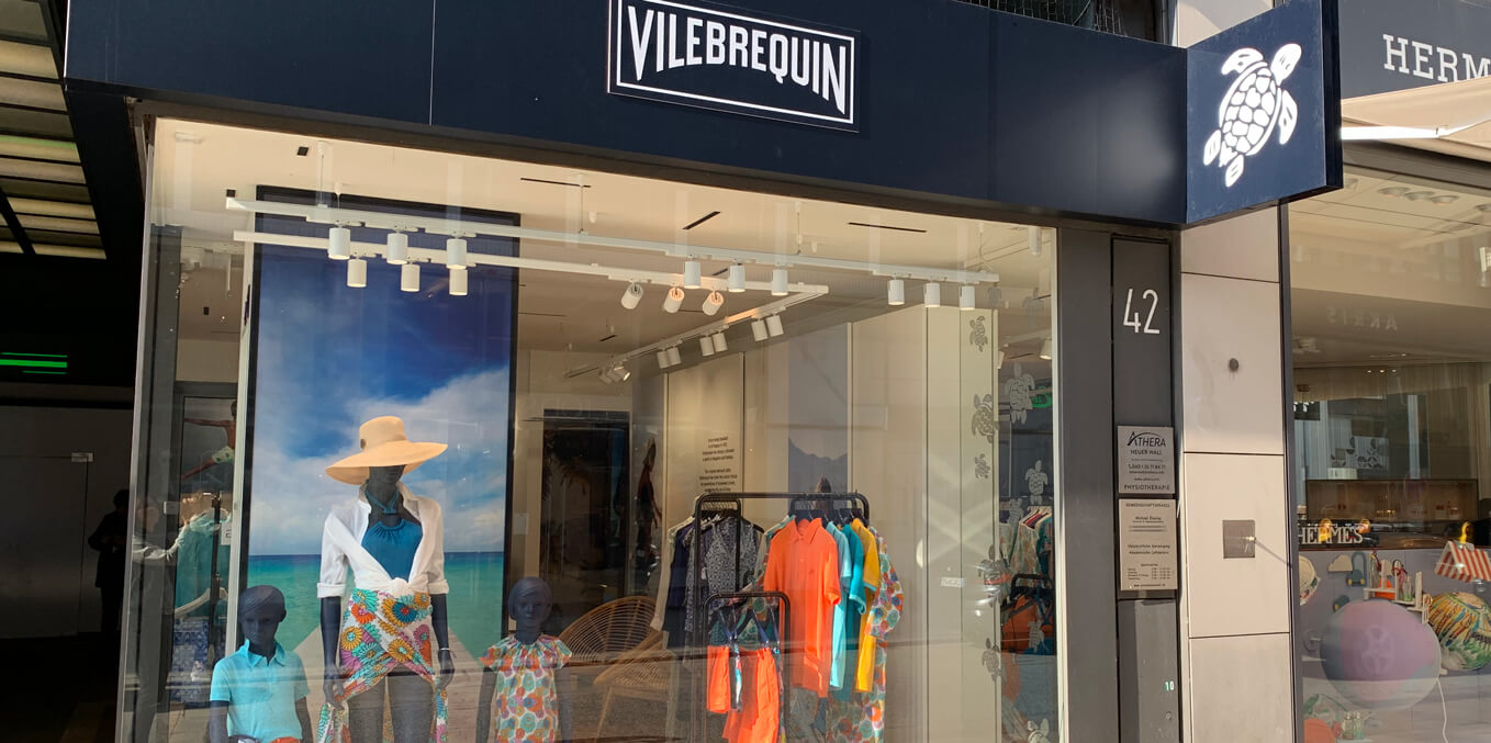 Front of the Vilebrequin shop in Hamburg