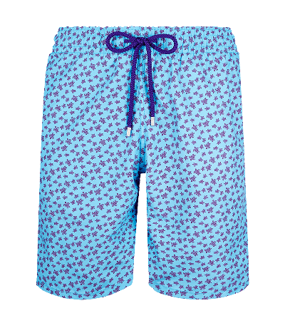 Blue men swim trunk long