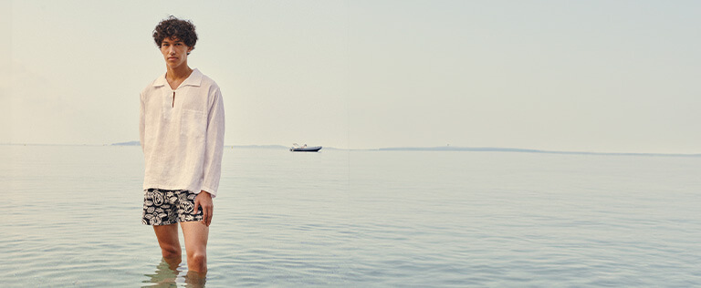 Man in Vilebrequin shirt and short