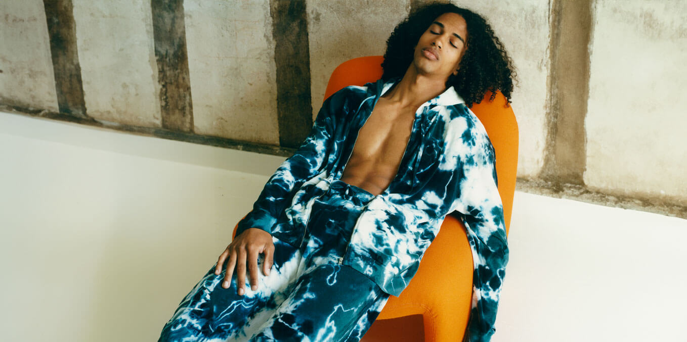 Beach At Home loungewear, Rough Ocean hoodie & pants in terry