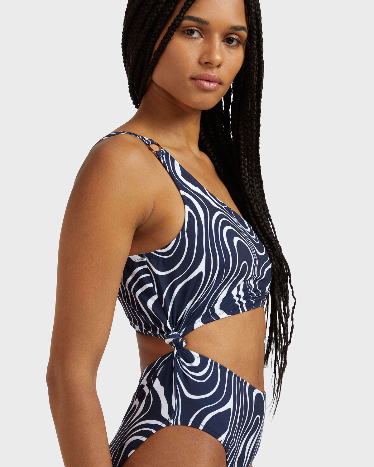 Women wearing one piece swimsuit