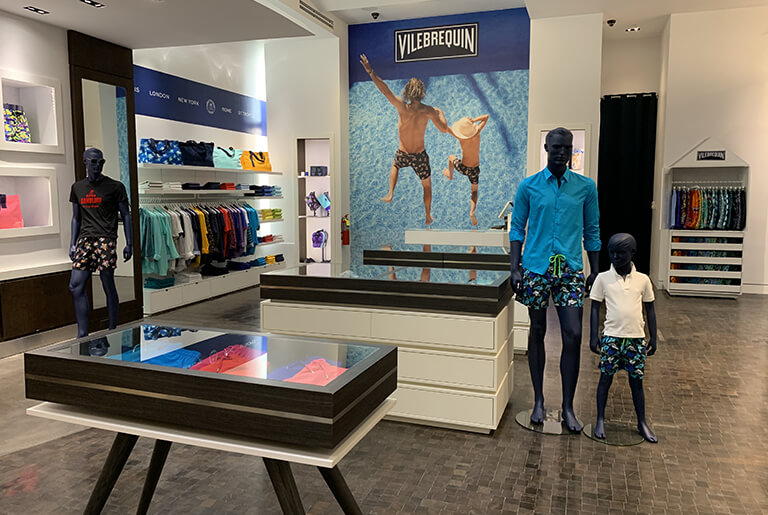 Front of the Vilebrequin shop in Cancun