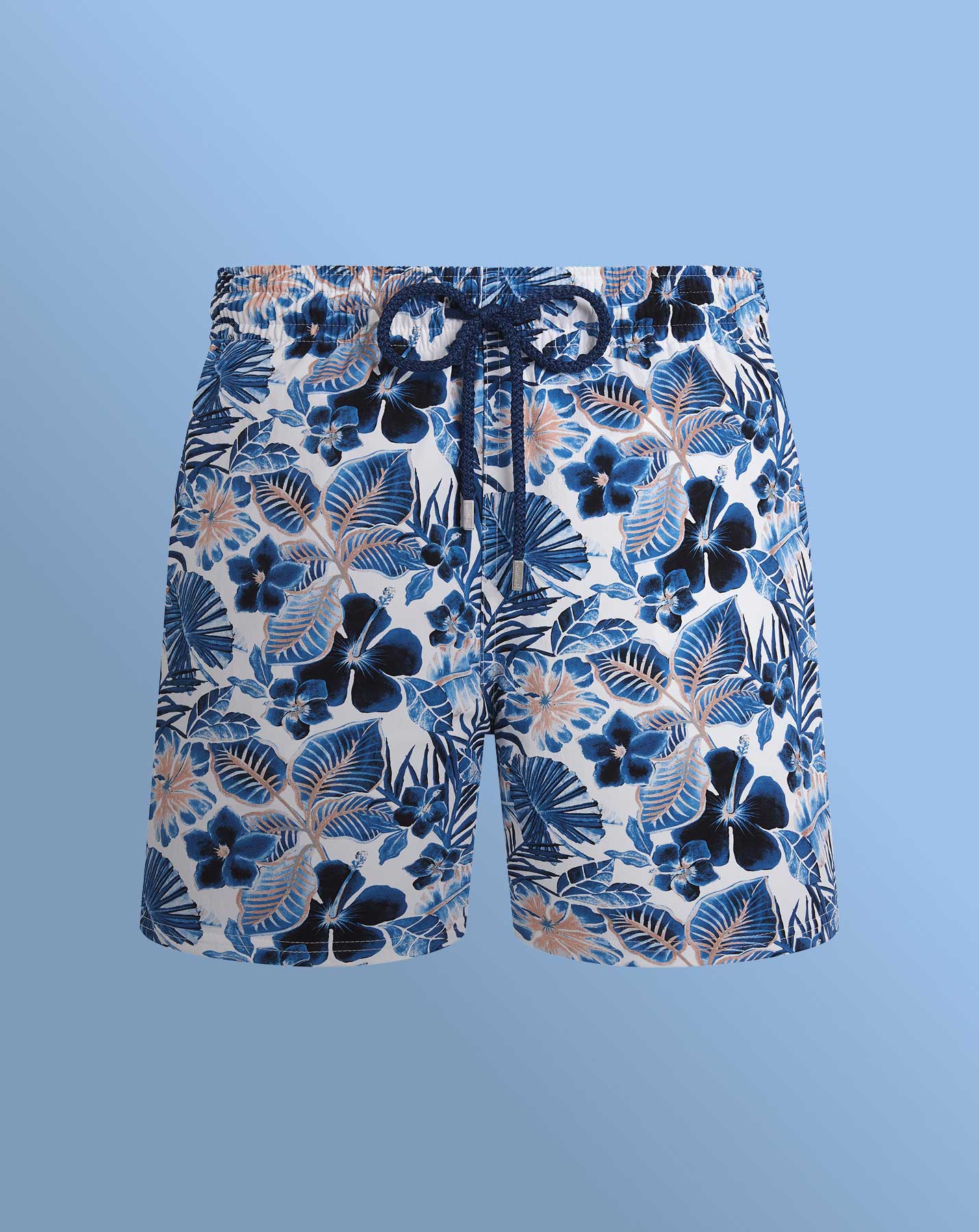 Stretch swim shorts with turtles