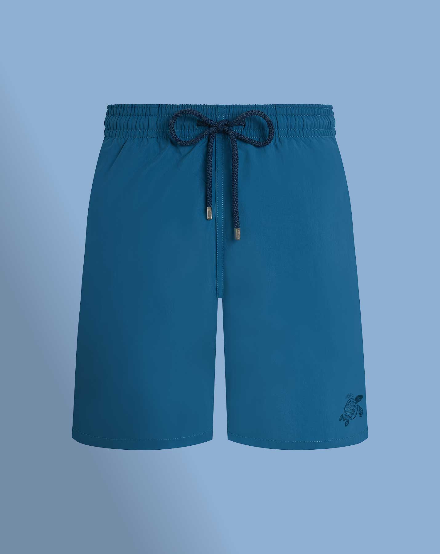 Long printed swim shorts