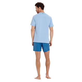 Men Others Solid - Men Pima Cotton Jersey T-Shirt Solid, Sky blue backworn Men Others Solid - Men Pima Cotton Jersey T-Shirt Solid, Sky blue backworn