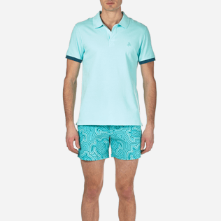 Hombre Camisa de polo Liso - Polo de piqué de algodón liso para hombre, Laguna supp1 Hombre Camisa de polo Liso - Polo de piqué de algodón liso para hombre, Laguna supp1