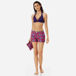 Donna Altri Stampato - Shorts mare donna elasticizzati Porto Rico, Arancione scuro supp2 Donna Altri Stampato - Shorts mare donna elasticizzati Porto Rico, Arancione scuro supp2