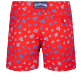 男士 Micro Ronde Des Tortues 刺绣泳装 - 限量版 Poppy red 后视图