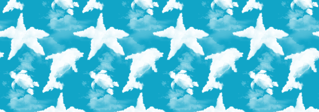 Herren Andere Bedruckt - Men Cotton T-Shirt Clouds, Hawaii blue drucken