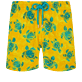 Men Others Printed - Men Stretch Swim Trunks Turtles Madrague, Yellow front view