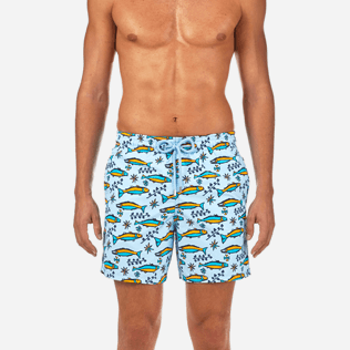 Hombre Corte Clásico Estampado - Bañador con estampado Sardine à l'Huile, Cielo azul supp1 Hombre Corte Clásico Estampado - Bañador con estampado Sardine à l'Huile, Cielo azul supp1