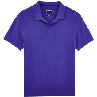 Men Others Solid - Men Cotton Pique Polo Shirt Solid, Ultramarine front Men Others Solid - Men Cotton Pique Polo Shirt Solid, Ultramarine front