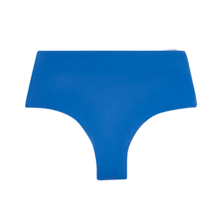女款 High waist 纯色 - 女士纯色比基尼高腰三角泳裤, Batik blue front 女款 High waist 纯色 - 女士纯色比基尼高腰三角泳裤, Batik blue front