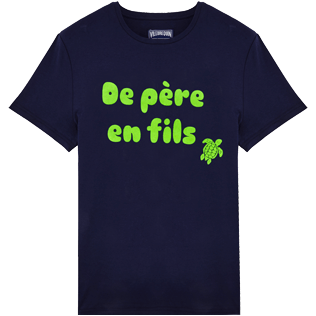 Men Others Printed - Men Cotton T-Shirt de Père en Fils, Navy front Men Others Printed - Men Cotton T-Shirt de Père en Fils, Navy front