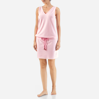 Femme Robes Uni - Robe débardeur décolletée Éponge Unie, Pivoine frontworn Femme Robes Uni - Robe débardeur décolletée Éponge Unie, Pivoine frontworn