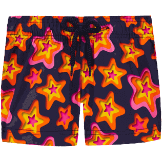 Others Printed - Kids Swim Trunks Stars Gift, Navy front view