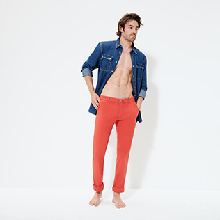男款 Others 纯色 - 男士超轻斜纹布长裤, Medicis red frontworn 男款 Others 纯色 - 男士超轻斜纹布长裤, Medicis red frontworn