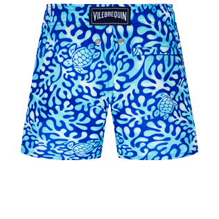 Boys Others Printed - Boys Swimwear Turtles Splash, Sea blue back view
