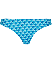 女款 Classic brief 印制 - 女士 Micro Waves 比基尼半包臀三角泳裤, Lazulii blue 正面图