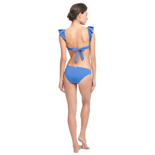 Mujer Armados Liso - Top de bikini de color liso para mujer, Batik azul supp3 Mujer Armados Liso - Top de bikini de color liso para mujer, Batik azul supp3