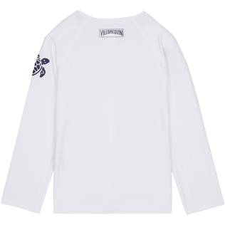 Others Printed - Kids Long Sleeves Rashguard Solid, White back view