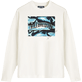 Uomo Altri Stampato - T-shirt uomo in cotone Requins 3D, Off white vista frontale