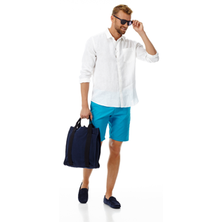 Men Others Solid - Men Non-Iron Linen Shirt, White supp2 Men Others Solid - Men Non-Iron Linen Shirt, White supp2
