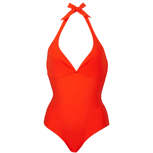 Damen Einteiler Uni - Formender Solid Badeanzug für Damen, Medlar front Damen Einteiler Uni - Formender Solid Badeanzug für Damen, Medlar front