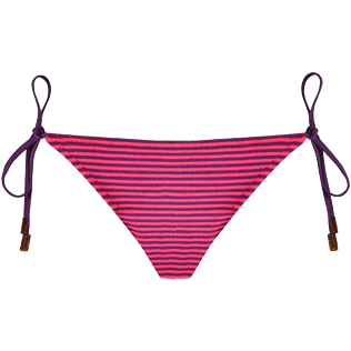 Damen Klassische Höschen Grafisch - Gestreifte Bikinihose aus Frottee für Damen, Amethyst front Damen Klassische Höschen Grafisch - Gestreifte Bikinihose aus Frottee für Damen, Amethyst front
