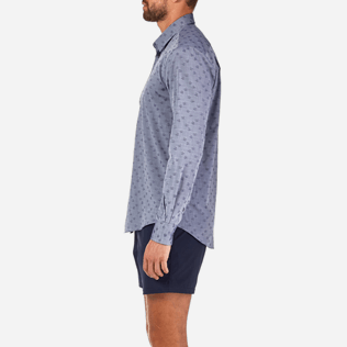 Camisetas Gráfico - Camisa en gasa de algodón con estampado Jacquard Tortues, Azul marino supp3 Camisetas Gráfico - Camisa en gasa de algodón con estampado Jacquard Tortues, Azul marino supp3