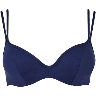 Damen Bügel-Bikini Uni - Solid Net Bikinioberteil mit Bügel für Damen, Marineblau front Damen Bügel-Bikini Uni - Solid Net Bikinioberteil mit Bügel für Damen, Marineblau front