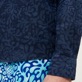 Hombre Autros Estampado - Camisa de lino con estampado Tropical Turtles para hombre, Azul marino detalles vista 4