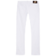 Men Others Solid - Men 5-Pockets Pants Solid, White back view