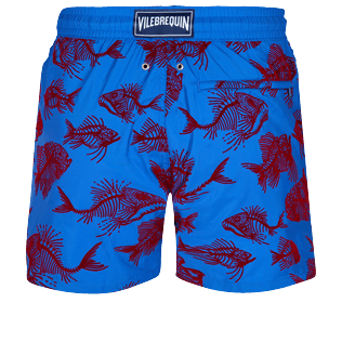 Bild von Herren Klassische dünne Stoffe Bedruckt - Ultraleichte und verstaubare 2018 Prehistoric Fish beflockte Badeshorts für Herren, Sea blue Rückansicht Bild von Herren Klassische dünne Stoffe Bedruckt - Ultraleichte und verstaubare 2018 Prehistoric Fish beflockte Badeshorts für Herren, Sea blue Rückansicht