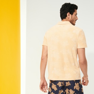 Picture of Men Others Terry jacquard - Men Terry Jacquard Polo Shirt Solid, Dune back worn view Picture of Men Others Terry jacquard - Men Terry Jacquard Polo Shirt Solid, Dune back worn view