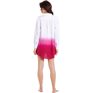 Femme AUTRES Uni - Robe chemise Tie & Dye Femme en Lin Unie, Groseille backworn Femme AUTRES Uni - Robe chemise Tie & Dye Femme en Lin Unie, Groseille backworn