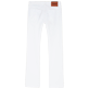 Homme AUTRES Uni - Jean 5 Poches Blanc homme Coupe Droite, Blanc vue de dos