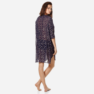 Mujer Autros Gráfico - Vestido de playa Golden Plumetis para mujer, Midnight blue backworn Mujer Autros Gráfico - Vestido de playa Golden Plumetis para mujer, Midnight blue backworn