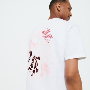 Hombre Autros Estampado - Camiseta con estampado Turtles para hombre de Vilebrequin x BAPE® BLACK, Blanco detalles vista 4