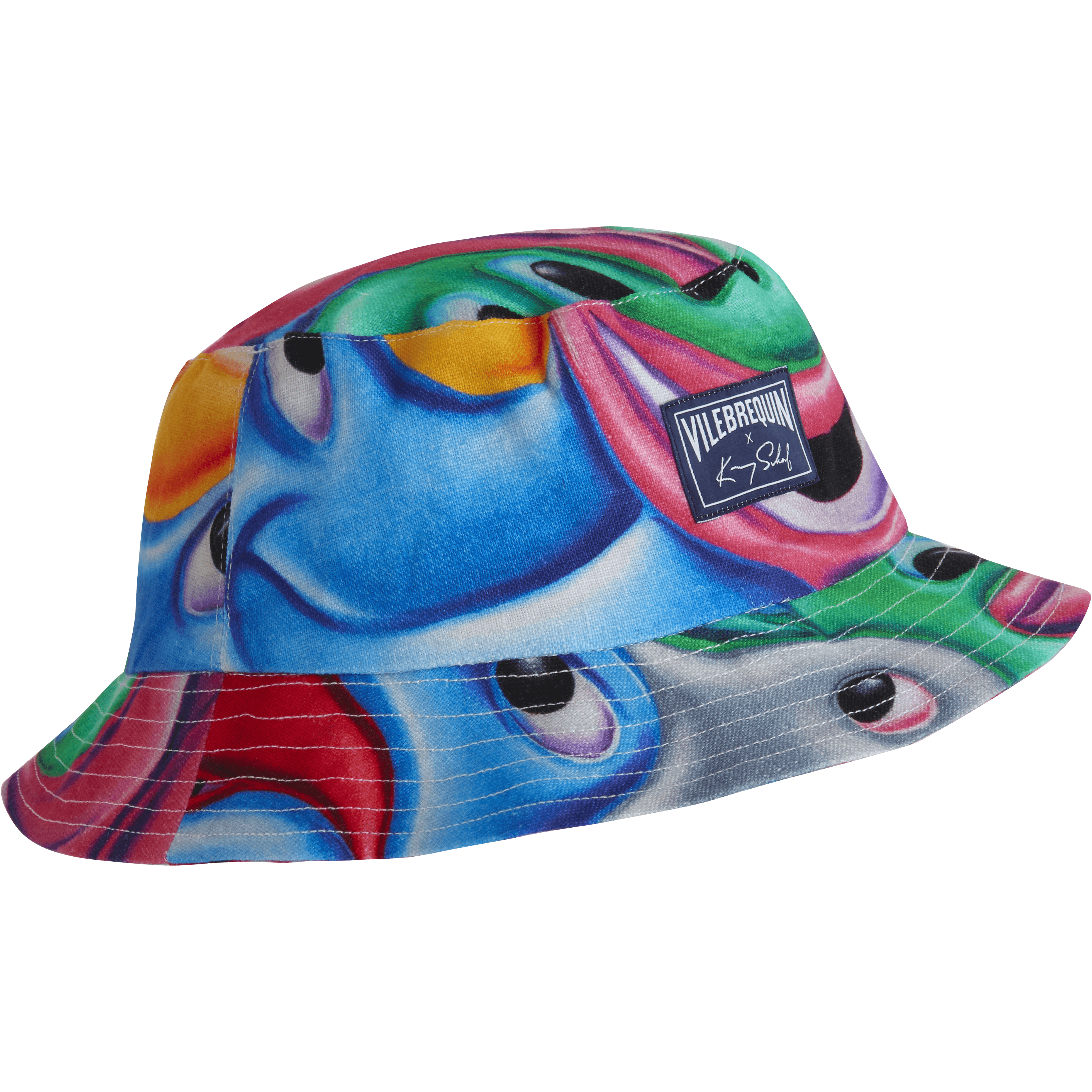 Men Bucket Hat Faces In Places - Vilebrequin x Kenny Scharf, Vilebrequin  Website