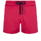 Men Others Solid - Men Swim Trunks Short and Fitted Stretch Solid, Burgundy front view