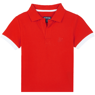 Bambino Altri Unita - Polo bambino in cotone a tinta unita, Medicis red front Bambino Altri Unita - Polo bambino in cotone a tinta unita, Medicis red front