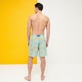Men Long classic Printed - Men Swimwear Long Micro Macro Ronde Des Tortues, Lagoon back worn view