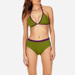 Mujer Cintura alta Estampado - Braguitas de bikini reversibles de talle alto para mujer, Nude supp1 Mujer Cintura alta Estampado - Braguitas de bikini reversibles de talle alto para mujer, Nude supp1