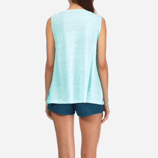 Women Others Solid - Women Cowl neck Linen Jersey Top Solid, Lagoon supp2 Women Others Solid - Women Cowl neck Linen Jersey Top Solid, Lagoon supp2