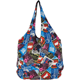 Others Printed - Oversize Foldable bag Queen Tour, Sea blue front Others Printed - Oversize Foldable bag Queen Tour, Sea blue front