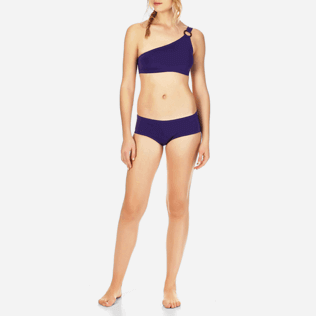 Women Asymmetrical Solid - Women Asymmetric Bikini Top Solid Water, Amethyst frontworn Women Asymmetrical Solid - Women Asymmetric Bikini Top Solid Water, Amethyst frontworn