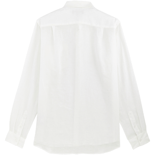Homme AUTRES Uni - Chemise en Lin homme unie, Blanc back Homme AUTRES Uni - Chemise en Lin homme unie, Blanc back